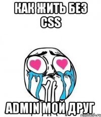 как жить без css admin мой друг