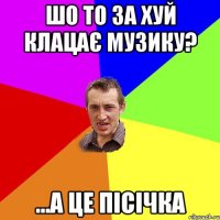 шо то за хуй клацає музику? ...а це пісічка