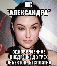 ис "александра" одновременное внедрение до трех объектов.. бесплатно