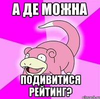 а де можна подивитися рейтинг?