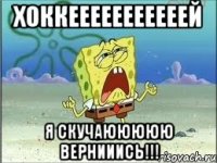 хоккееееееееееей я скучаююююю вернииись!!!