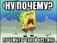 ну почему? почему,ты такой кретин?