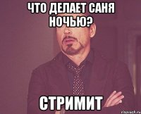 что делает саня ночью? стримит