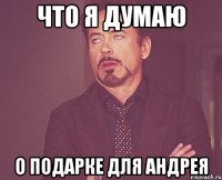 что я думаю о подарке для андрея