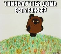 тимур а у тебя дома есть ружье? 