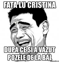 fata lu cristina dupa ce si a vazut pozele de la bal