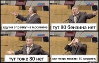 еду на зправку на москвиче тут 80 бензина нет тут тоже 80 нет где теперь москвич 80 заправить