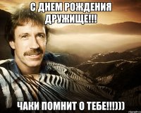 с днем рождения дружище!!! чаки помнит о тебе!!!)))