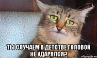  ты случаем в детстве головой не ударялся?