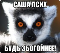 саша псих будь збогойнее!