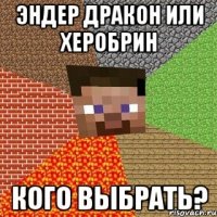 эндер дракон или херобрин кого выбрать?