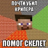 почти убил крипера помог скелет