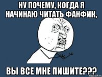 ну почему, когда я начинаю читать фанфик, вы все мне пишите???