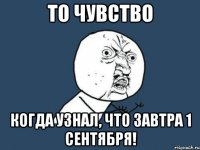 то чувство когда узнал, что завтра 1 сентября!