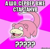 а шо, сервер вже стартанув ???