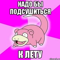 надо бы подсушиться к лету