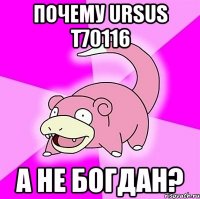 почему ursus t70116 а не богдан?