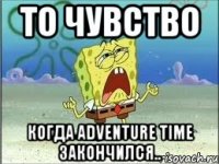 то чувство когда adventure time закончился..