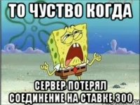 то чуство когда сервер потерял соединение на ставке 300