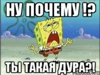 ну почему !? ты такая дура?!