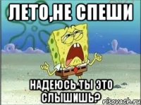 лето,не спеши надеюсь ты это слышишь?