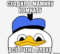 сходил в мамину комнату всё очень плохо