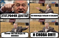 ЭТОТ,РАФИК ДОСТАЛ ОН ПОВСЮДУ,ТОЛЬКО И СЛЫШНО РАФИК ЧИСТОЙ ВОДЫ НЕ ВИНОВЕН И СНОВА ОН!!!