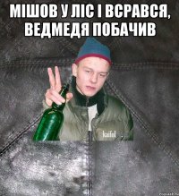 мішов у ліс і всрався, ведмедя побачив 