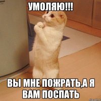 умоляю!!! вы мне пожрать,а я вам поспать