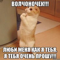 волчоночек!!! люби меня как я тебя, я тебя очень прошу!!!