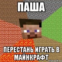 паша перестань играть в майнкрафт