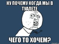 ну почему когда мы в туалете чего то хочем?