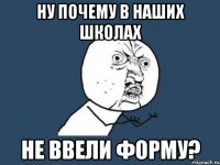 ну почему в наших школах не ввели форму?