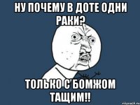 ну почему в доте одни раки? только с бомжом тащим!!