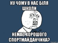 ну чому в нас біля школи немає хорошого спортмайданчика?