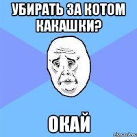 убирать за котом какашки? окай