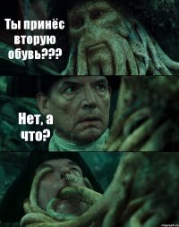 Ты принёс вторую обувь??? Нет, а что? 