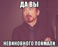 да вы невиновного поймали