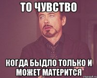 то чувство когда быдло только и может матерится