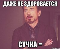 даже не здоровается сучка =