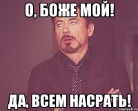 о, боже мой! да, всем насрать!