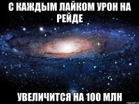 с каждым лайком урон на рейде увеличится на 100 млн