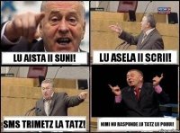 Lu aista ii suni! Lu asela ii scrii! SMS trimetz la tatz! Nimi nu raspunde lu tatz lii pohui!