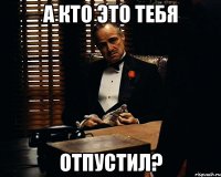 а кто это тебя отпустил?