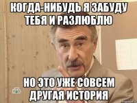 когда-нибудь я забуду тебя и разлюблю но это уже совсем другая история