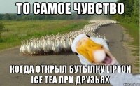 то самое чувство когда открыл бутылку lipton ice tea при друзьях