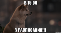 в 15.00 у расписания!!!