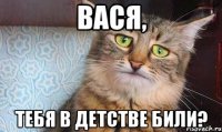 вася, тебя в детстве били?