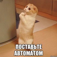  поставьте автоматом