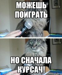 можешь поиграть но сначала курсач!